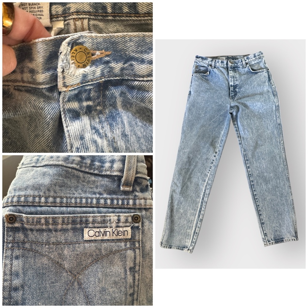 Calvin Klein Light Blue Slim Straight Jeans